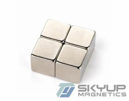 China High Performance Cube Permanent Rare earth NdFeB Magnets  15x15x15mm coated with  Nickel for electronics supplier