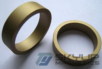 China Hot Sale ring Permanent Rare earth NdFeB Magnets coated with everlube for sensors and generators supplier