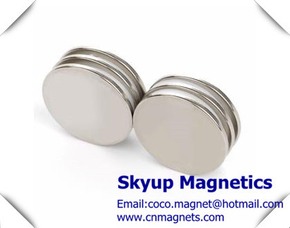 Disc magnets with counter sunk hole Used in Door Catch certificated with ISO /TS 16949  ,packing in cartons