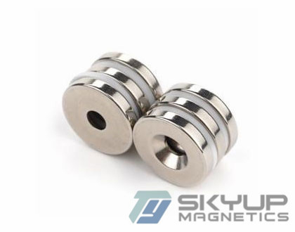 Hot Sale N50 supper strong permanent Rare earth Neodymium Magnets with counter sunk hole for door catch ,seperators