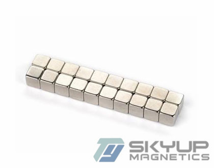 Cube Permanent  Magnets plating with Nickel and  used in electronics ,with ISO/TS certification