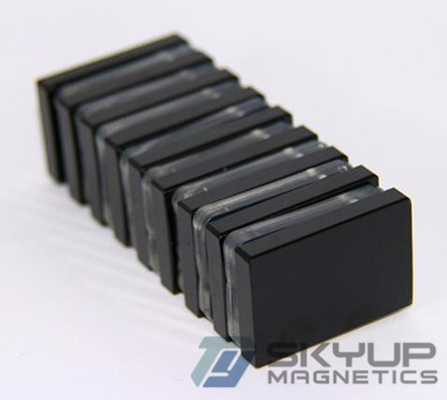 Block Neodymium magnets with coating  Black Epoxy used in electronics ,with ISO/TS certification