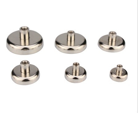 China NdFeB pot magnets produced by strong Permanent Magnets coated with Nickel plating supplier