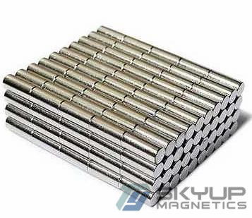 China Cylinder magnets N35  Sintered Rare Earth Strong Neodymium Magnet Bulk Super Magnets supplier
