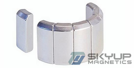 China Strong Power Rare Earth Sintered Neodymium Segment Arc Magnet for Motor supplier