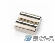 Cylinder Neodymium Magnets with NiCuNi coating widely used in Electronics