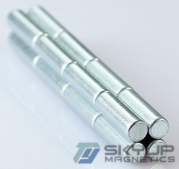 Cylinder  Neo magnets Coated with Zn  made by permanent rare earth Neo magnets produced by Skyup magnetics