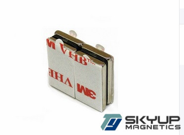 Block magnets with 3M adhensive tape used in Electronics.motors ,generators.produced by professional magnets factory