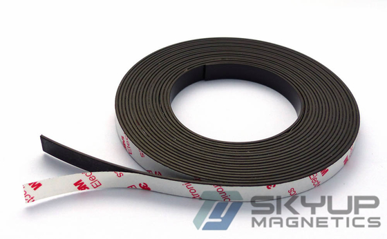 Flexible Magnetic Sheet Rubberized Magnets with Lamination of Black / brown Adhesive Ndfeb Strip Flexible Rubber Magnets