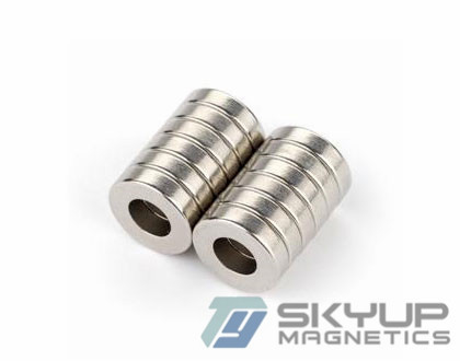 Strong Ring Magnets Countersunk Hole 5 mm Rare Earth Neodymium Circular coating Ni Neodymium magnet N35