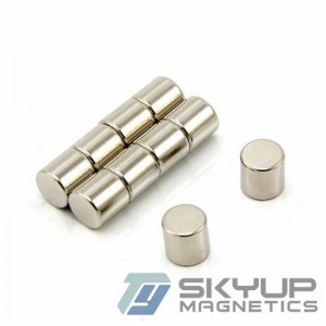 Cylinder NdFeB  magnets with coating Nickel  used in louder speakers ,with ISO/TS certification